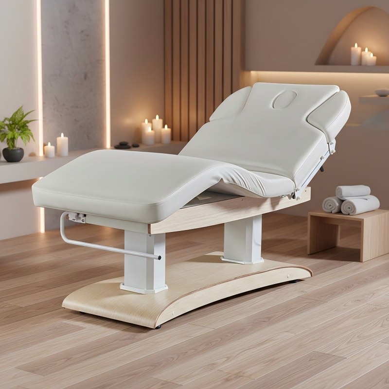 Spa And Wellness Center - Meja Pijat Elektrik dengan Alas Kayu