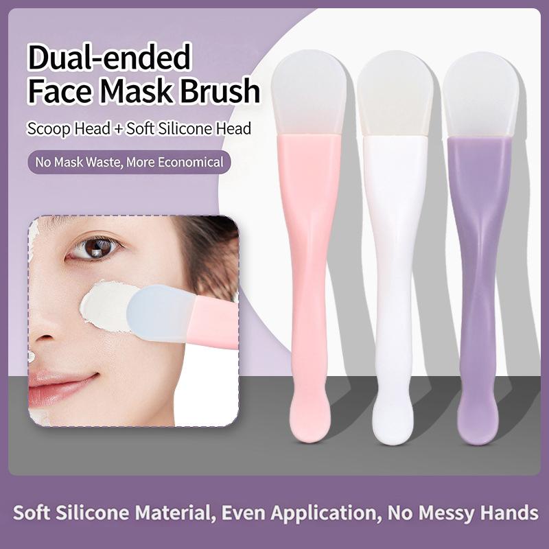 Face Mask Silicone - 【M】1/2/3Pcs Kuas Masker Silikon Dua Sisi