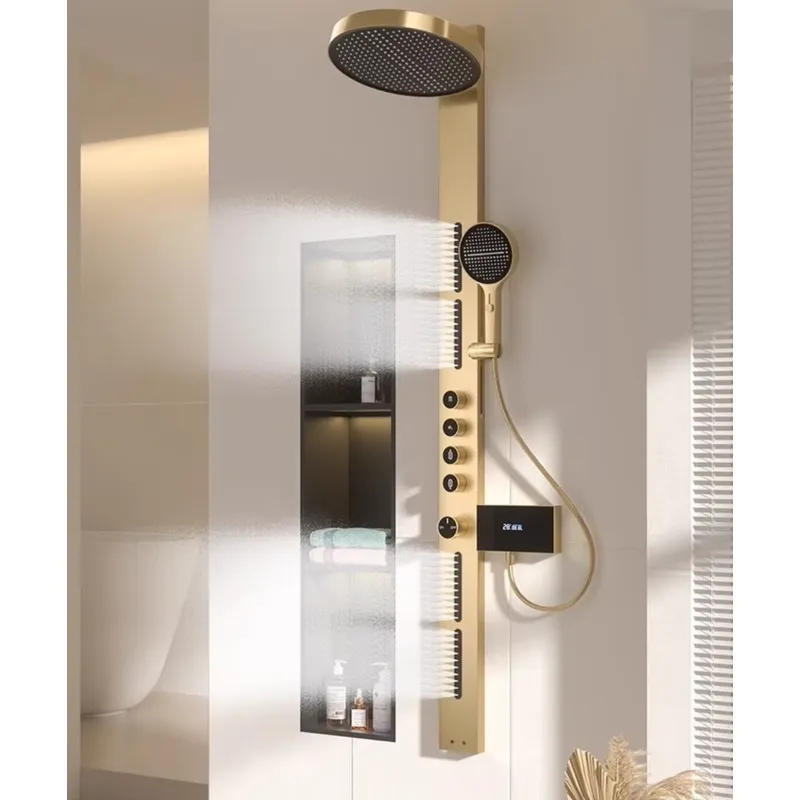 Spa & Wellness Retreat - Set Panel Shower Brass Rainfall dengan