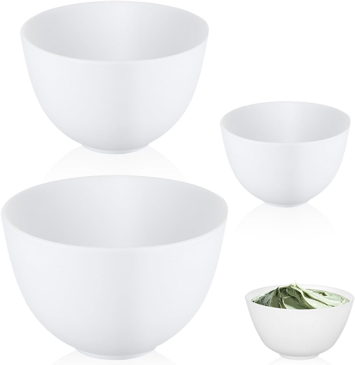 3pcs/set Mangkuk Silikon Putih - Face Mask Silicone ulasan dan harga