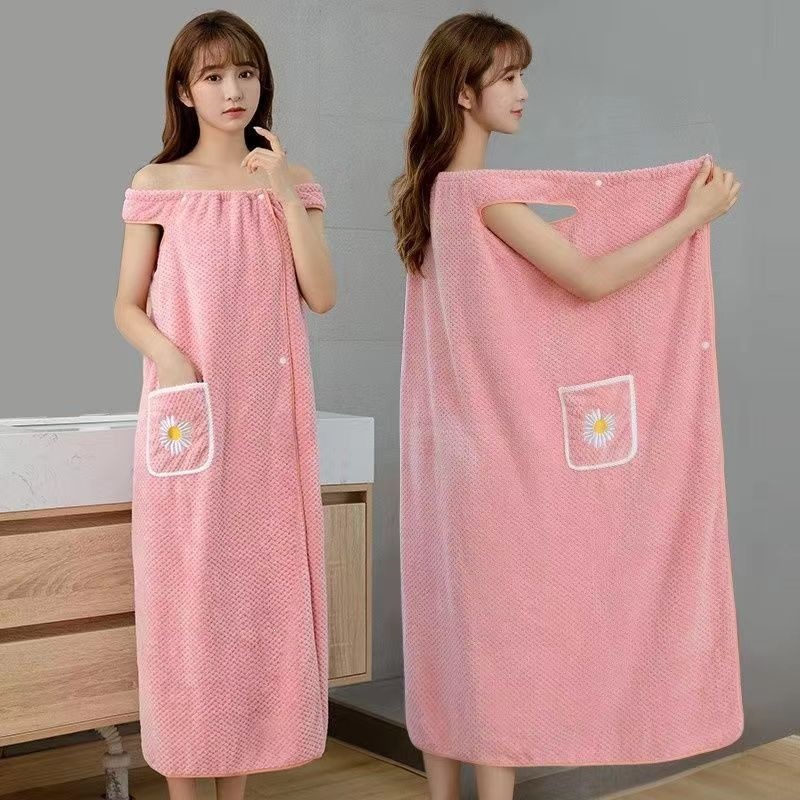 Handuk Mandi Bunga Merah Muda  - Spa Y Wellness ulasan dan harga